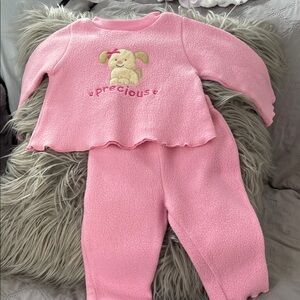 Adorable pink two piece set just in time for the cold weather